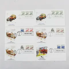 Lot Of 6 Transportation Stamp 1991 Fleetwood First Day Covers