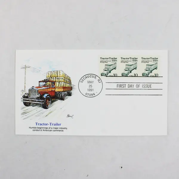 Lot Of 6 Transportation Stamp 1991 Fleetwood First Day Covers