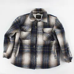 1826 Kids Sherpa Lined Blue Brown Plaid Button Down Coat