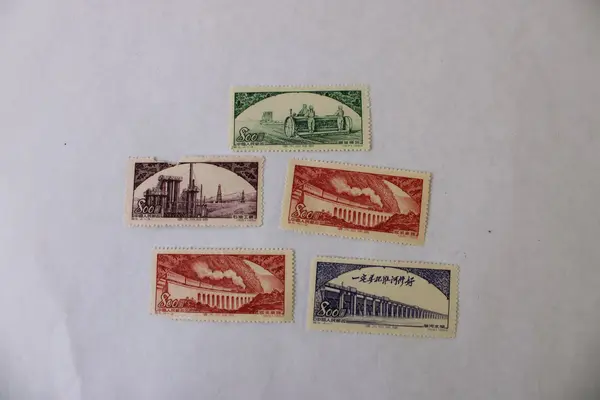 Lot Of 5 PRC China Glorious Motherland Stamps 1952 Mint Lightly Hinged