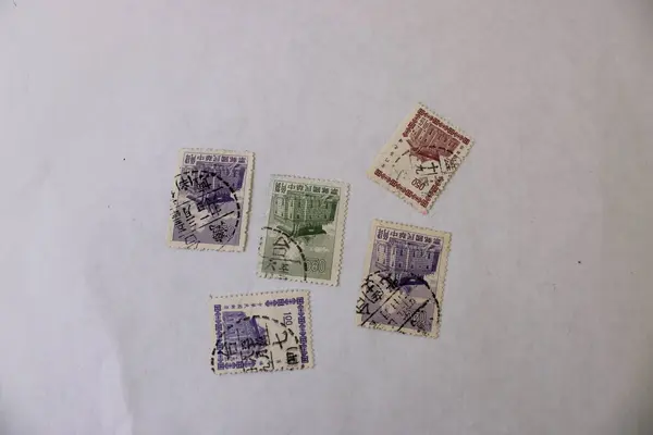 Lot Of 5 ROC China Chu Kwang Tower Stamps Used