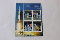 Set Of 2 Marshall Islands 25th Anniversary First Man On Moon Stamp Sheets #586b
