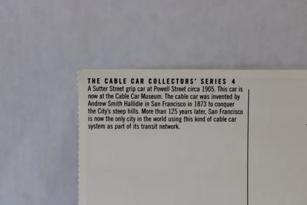 Set Of 2 San Francisco Cable Car Collectors Series 4 Postcards