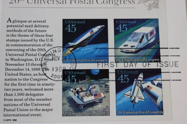Lot Of 2 Future Mail 20th Universal Postal Congress 1989 First Day Covers