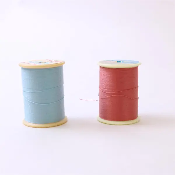 Lot of 8 Sewing Thread Spools Mixed Colors Purple Pink Blue Yellow Orange