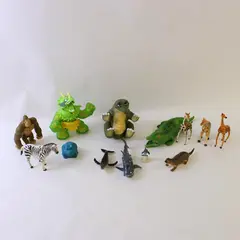 Lot of Mixed Brand Animal Figures: Dinosaurs, Sea Creatures, Jungle and More