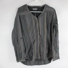 Royal Robbins Womens Gray Multicolor Striped Snap Blouse Size S