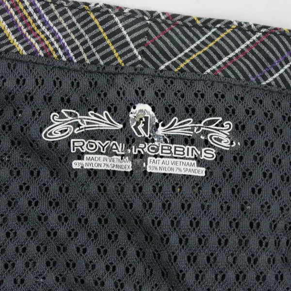 Royal Robbins Womens Gray Multicolor Striped Snap Blouse Size S