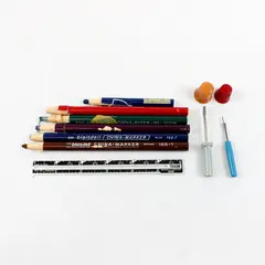 Lot of Sewing Tools Accessories Seam Ripper Marking Pencils Thimbles Ruler