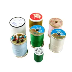 Mixed Brand Lot of 7 Sewing Thread Spools Assorted Colors Used