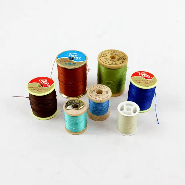 Lot of 7 J&P Coats Belding Corticelli Sewing Thread Brown Blue Green Yellow