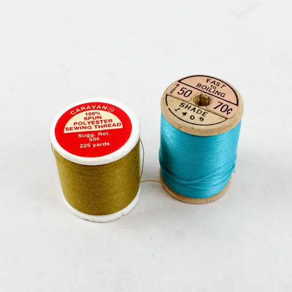 Lot of 6 Sewing Thread Spools Assorted Colors Craft Mending