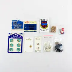 Mixed Lot Sewing Notions Fasteners Buttons Hook & Eye Assorted