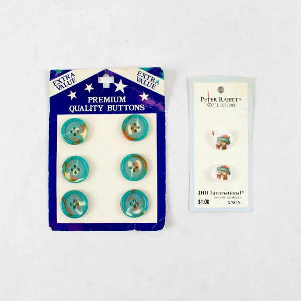 Mixed Lot Sewing Notions Fasteners Buttons Hook & Eye Assorted