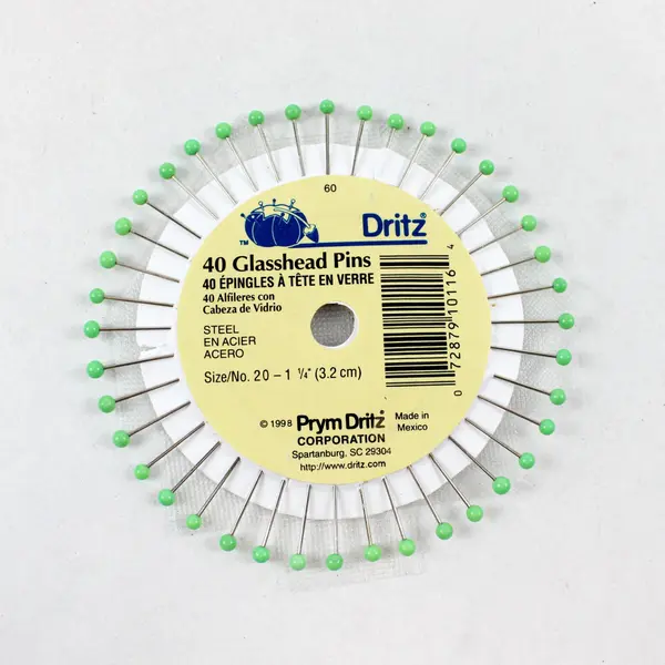 Sewing Lot Pincushion & Dritz 40 Glasshead Pins