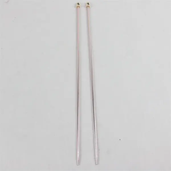 Lot of 2 Susan Bates 14in Aluminum Single Point Knitting Needles Pink 4 US 3.5mm