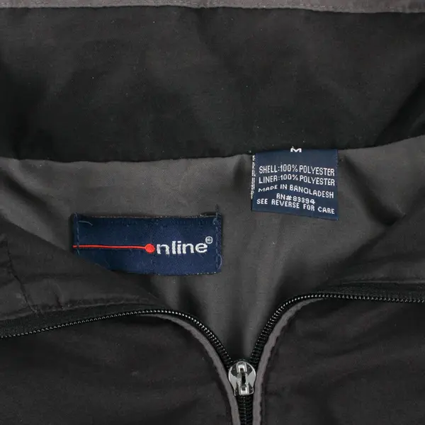 ON LINE Mens Vintage M Jacket Black and Grey Lightweight Bomber Jacket