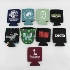 Lot of 9 Assorted Branded 12 Oz Beverage Can Sleeves Insulators