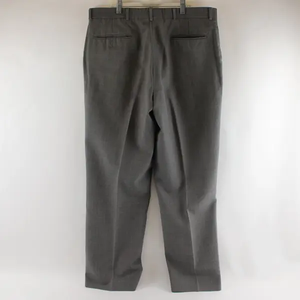 TownCraft Grey Dress Pants Pleated Front Classic Fit Preowned
