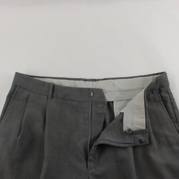 TownCraft Grey Dress Pants Pleated Front Classic Fit Preowned