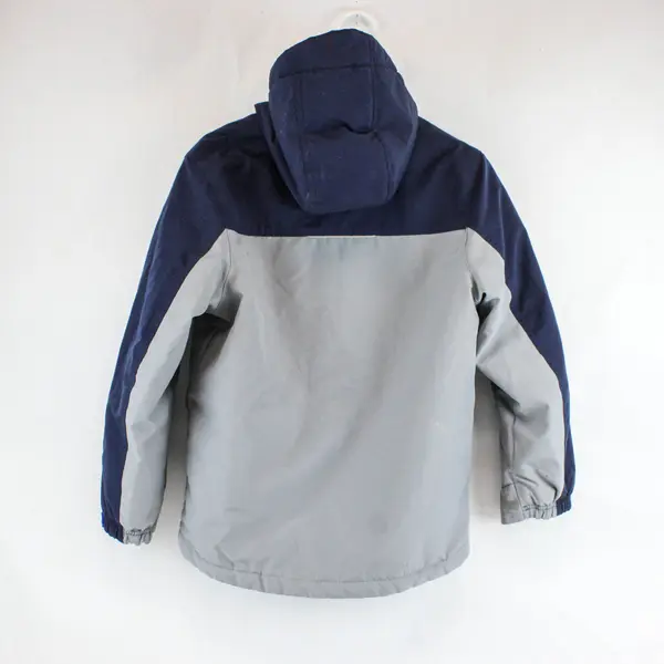 Gerry Ski Jacket Boys Medium 10-12 Gray Blue Full Zip Hooded Warm