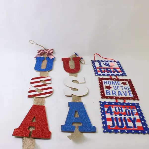 Lot of 3 Patriotic Wall Hanging Signs Greenbrier 2019 Independence Day