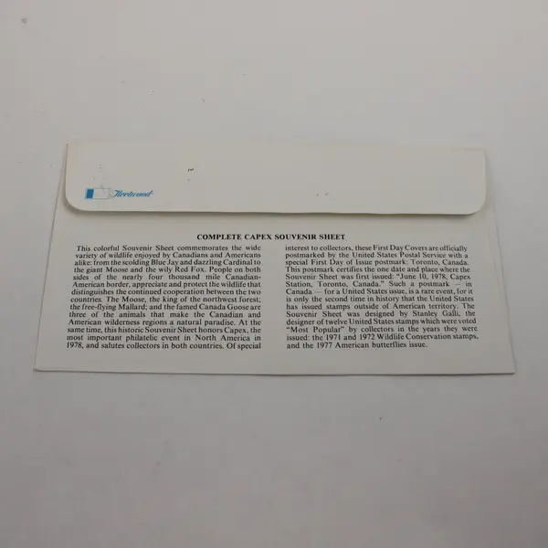 CAPEX 1978 Wilderness Wildlife Stamp SC# 1757 First Day Cover Fleetwood Cachet