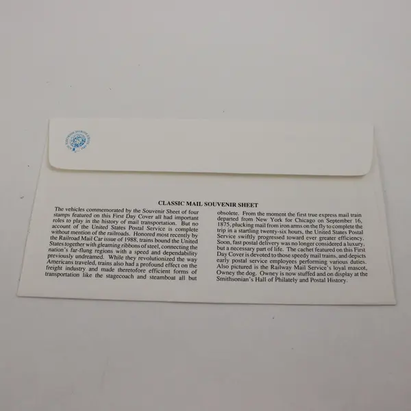 20th UPC Classic Mail Souvenir Sheet 1989 FDC SC# 2438 Fleetwood Cachet