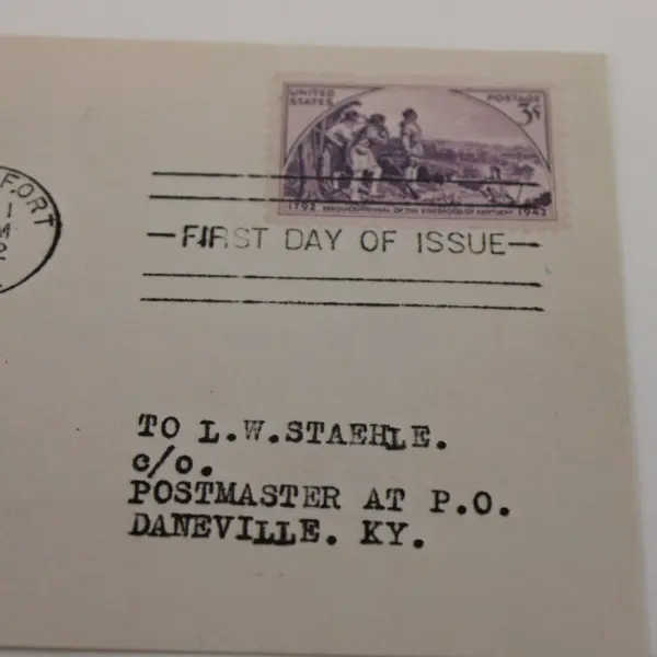 US Fleetwood 1977 Facsimile First Day Cover Kentucky Statehood 150th 1942