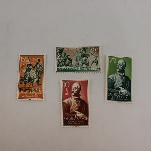 Lot Of 4 Spanish Sahara Pro Infancia 1958 Stamps Mint Hinged