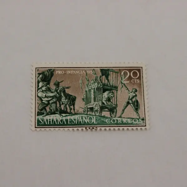 Lot Of 4 Spanish Sahara Pro Infancia 1958 Stamps Mint Hinged
