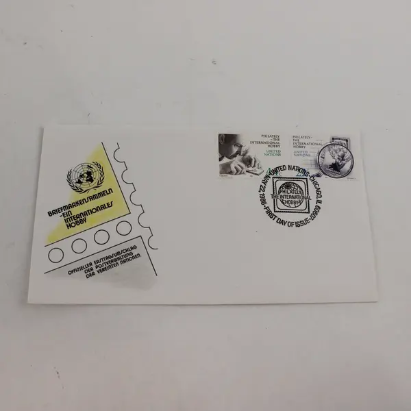 1986 United Nations Stamp Collecting First Day Cover