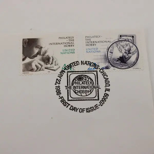 1986 United Nations Stamp Collecting First Day Cover