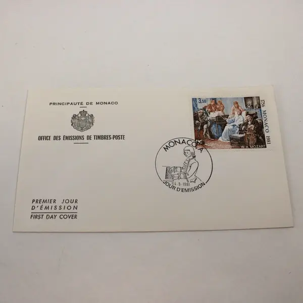 1981 Monaco Mozart Stamp First Day Cover
