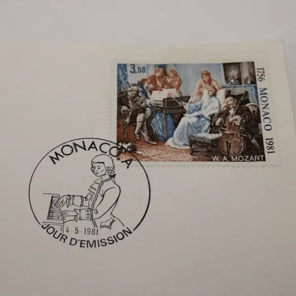 1981 Monaco Mozart Stamp First Day Cover