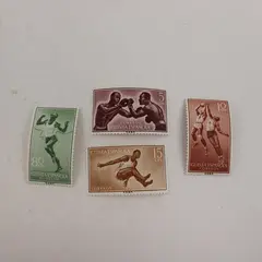 Set Of 4 Spanish Guinea 1958 Sports Stamps Mint Never Hinged 