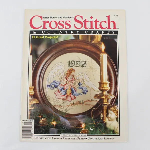 VTG Lot of 4 BH&G Cross Stitch & Country Crafts Magazines 1992 Good