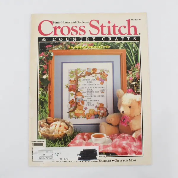 VTG Lot of 4 BH&G Cross Stitch & Country Crafts Magazines 1992 Good