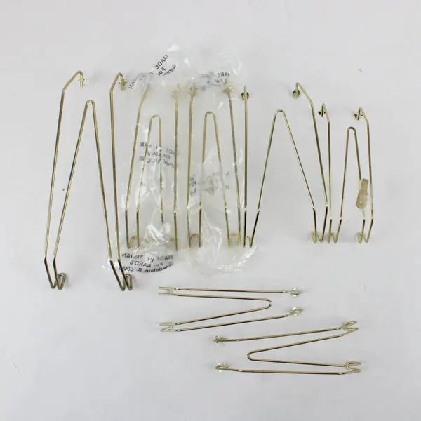 Mixed Gold Tone Plate Display Hangers Supports Seashell Leaf Fleur De Lis