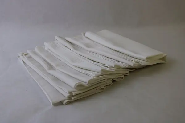 Lot of 7 Mismatched White Cloth Napkins