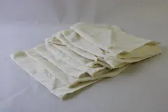 Set of 8 Off-White Damask Cloth Napkins 17" Square FLAWED