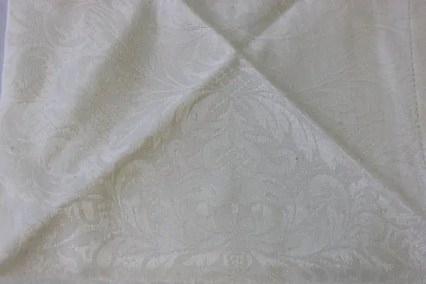 Set of 8 Off-White Damask Cloth Napkins 17" Square FLAWED