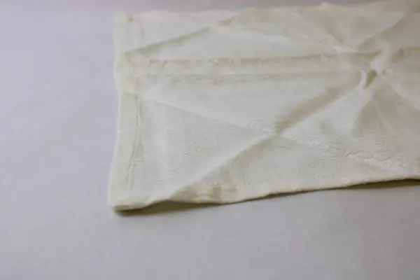 Set of 8 Off-White Damask Cloth Napkins 17" Square FLAWED