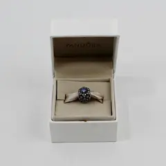 Disney Pandora Sterling Silver Cinderella's Wish Charm Blue Cubic Zirconia