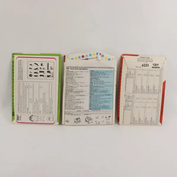 Lot of 3 Simplicity McCall's Sewing Patterns 8967 6231 6282