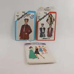 Lot of 3 Simplicity Sewing Patterns 5612 5263 7352 Misses Sz 6-16