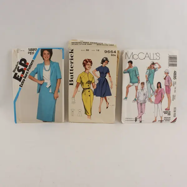 Lot of 3 Sewing Patterns Simplicity 5889 McCall's 4835 Butterick 9664