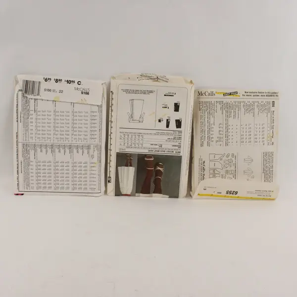 Lot of 3 Vintage McCall's Simplicity Sewing Patterns 5166 8970 6255