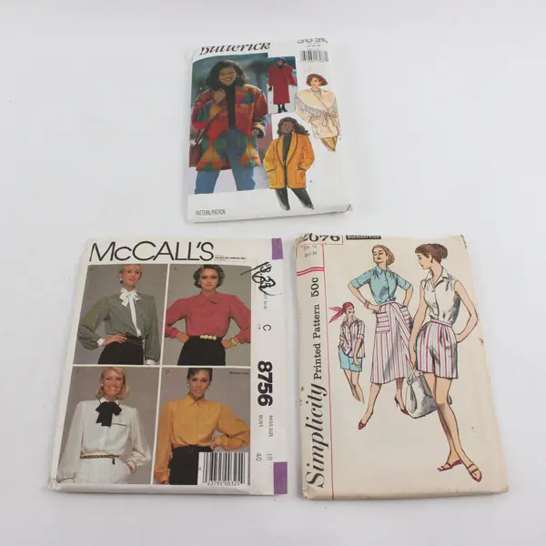 Lot 3 Butterick 3026 Simplicity 2076 McCall's 8756 Sewing Patterns 14-18