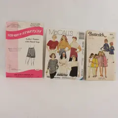 Lot of 3 Sewing Patterns McCalls 5619 Butterick 6065 Sew-Knit 207 S-XL Kids 4